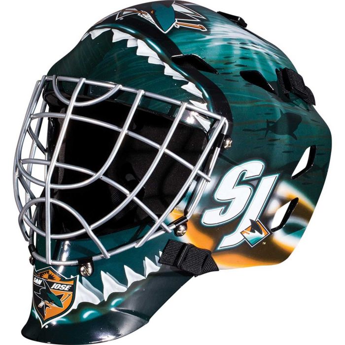 San Jose Sharks Franklin GFM 1500: NHL® Team Goalie  Helmet - AtlanticCoastSports