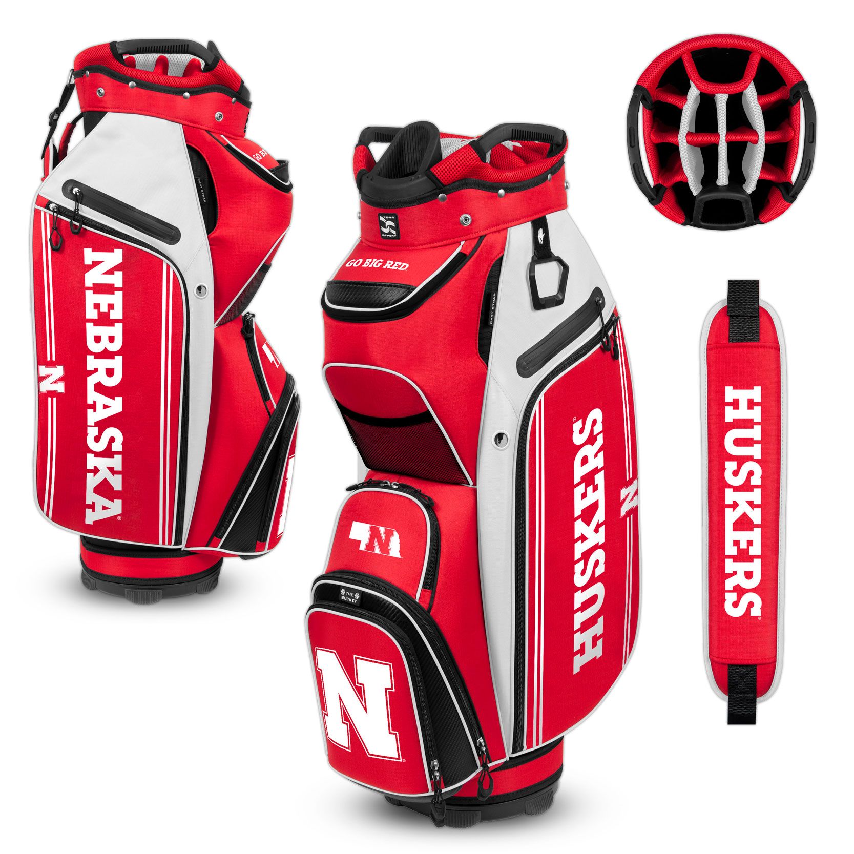 Nebraska Cornhuskers Bucket III Cooler Cart Bag - AtlanticCoastSports