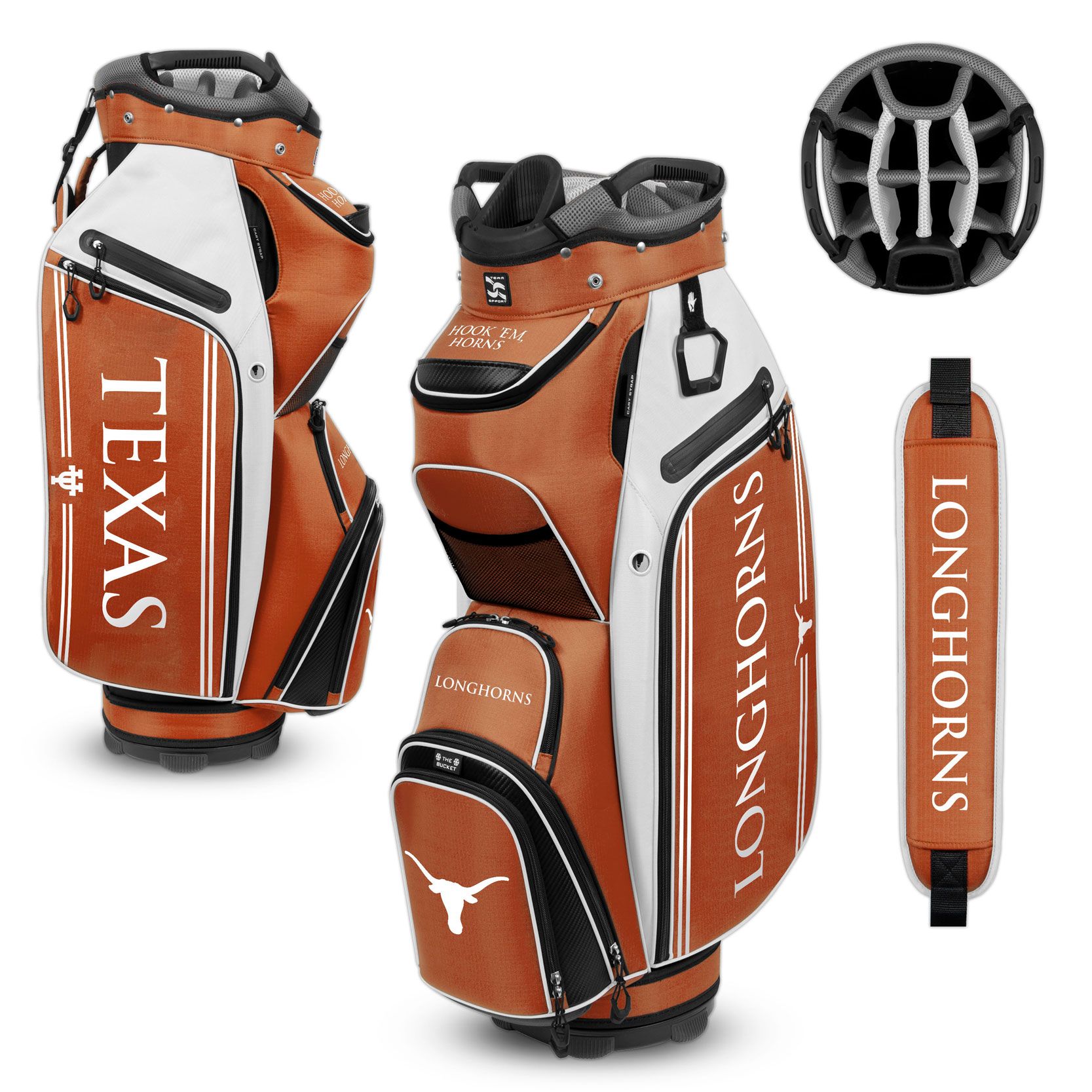 Texas Longhorns Bucket lll Cooler Cart Bag - AtlanticCoastSports
