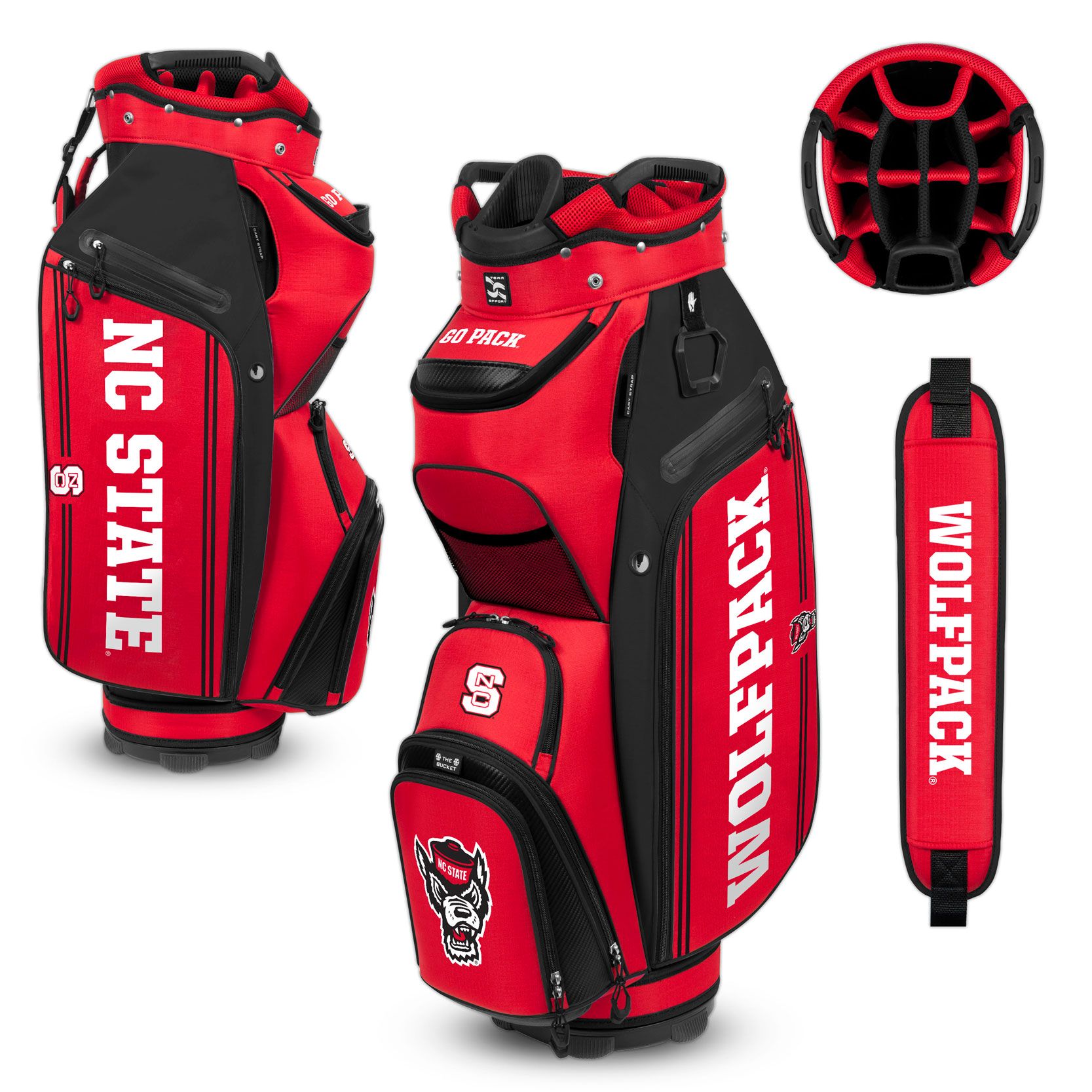 NC State Wolfpack Bucket III Cooler Cart Bag - AtlanticCoastSports