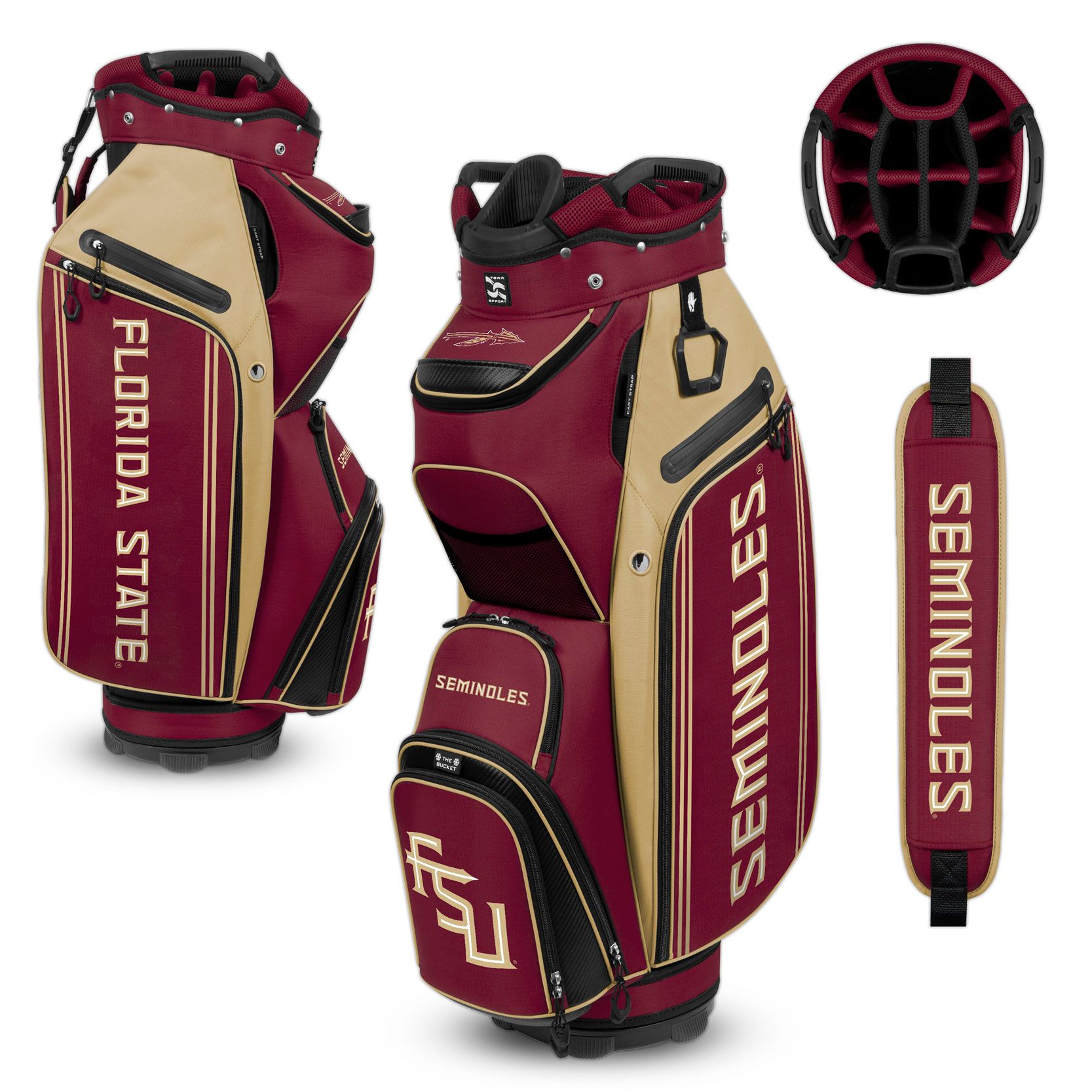 Florida State Seminoles Bucket III Cooler Cart Bag - AtlanticCoastSports