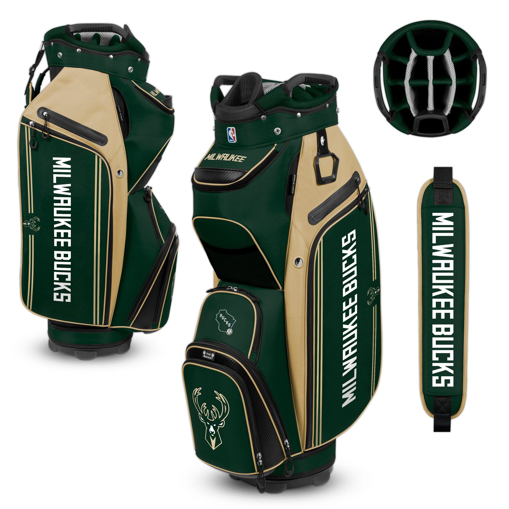 Milwaukee Bucks Bucket lll Cooler Cart Bag - AtlanticCoastSports